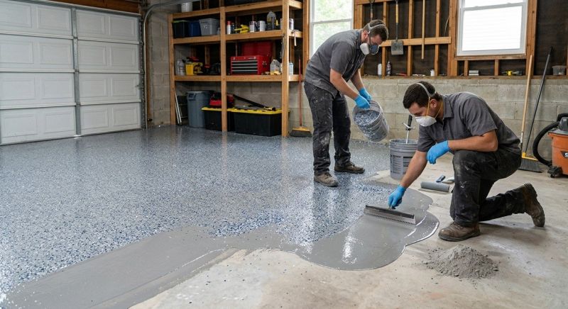 Epoxy Garage Flooring Installation in Frederick, MD